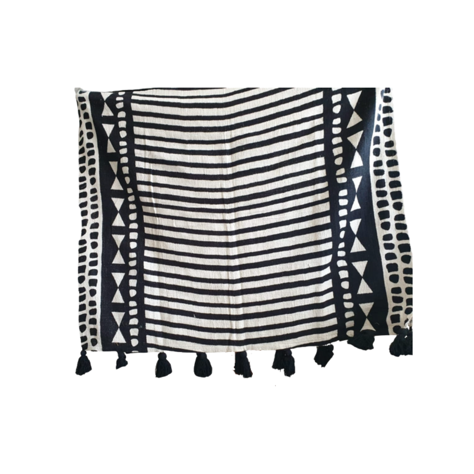Throw Hour Black Tassel