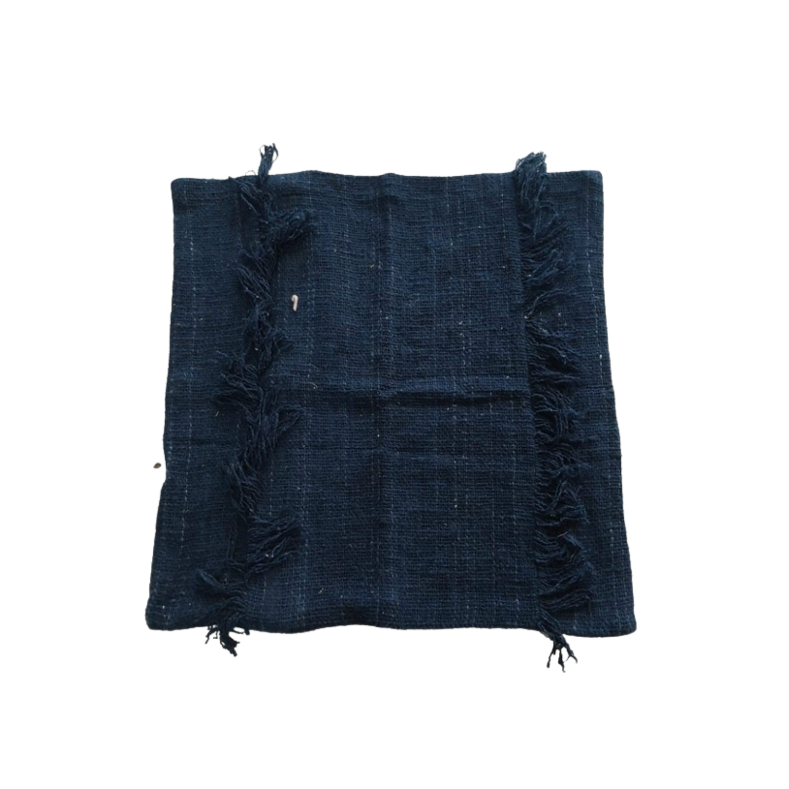 Cushion Cover Blue Indigo Fringe