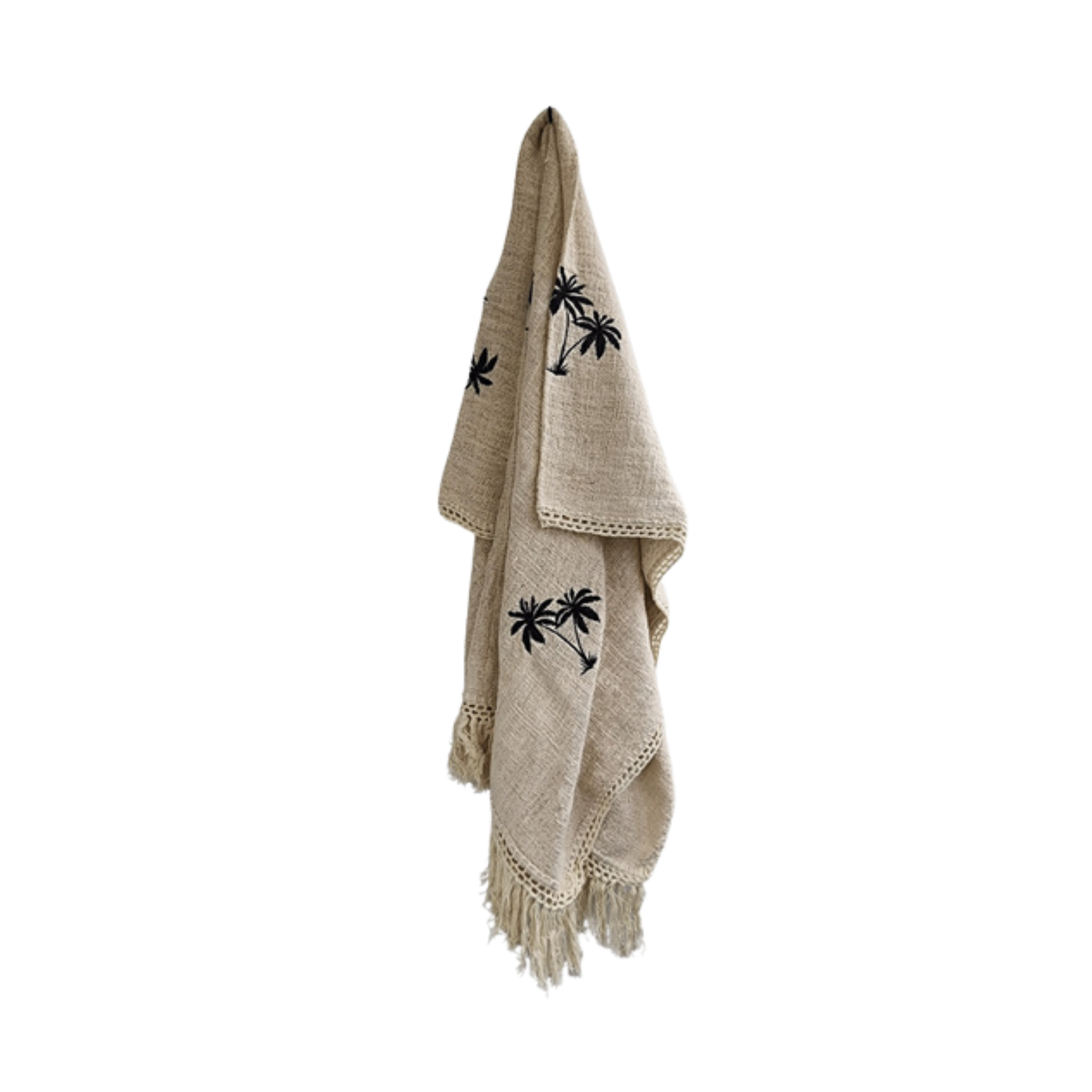 Throw Palm Natural Black