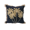 Cushion Cover Black Brown Palm