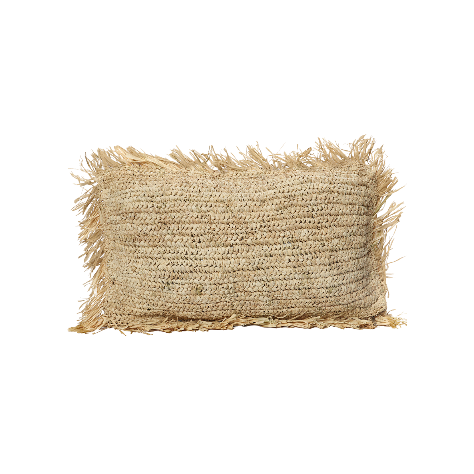 Cushion Cover Rafia Rectangle Natural