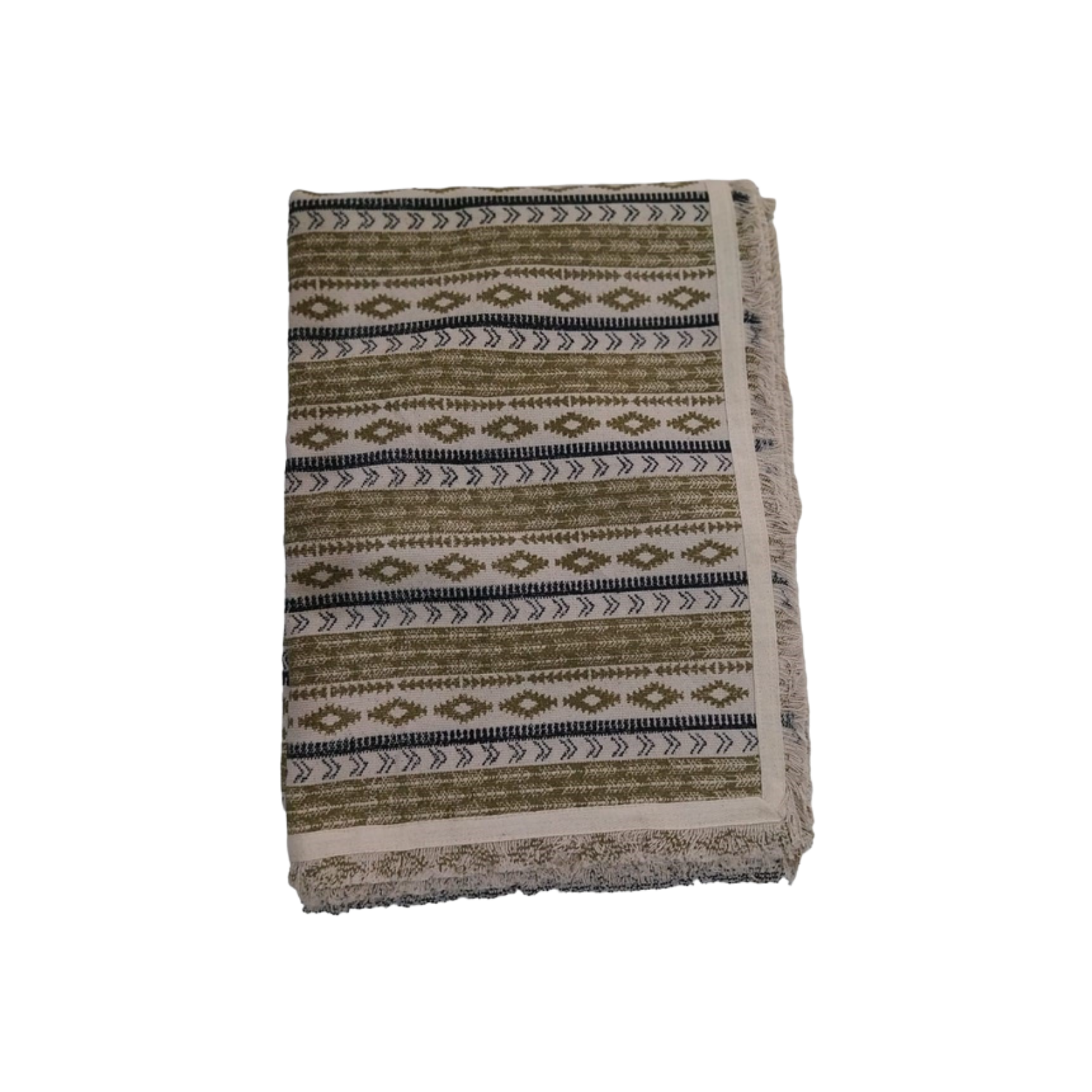 Throw Rug Ikat Green