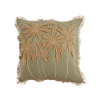 Cushion Cover Penta Green Fringe