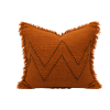 Cushion Cover Cotton Zig-Zag Terracotta