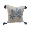 Cushion Cover Palm 1 Blue Turquoise