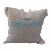 Cushion Cover Tres Linen Natural Turquois