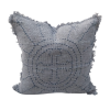 Cushion Cover Matahari White Blue Stitches