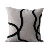 Cushion Cover Linen Driftline Natural Black